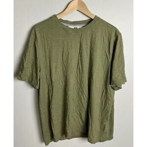 Joseph Abboud Liquid Soft T-Shirt Olive Green 100% Cotton Crew Neck Size XL Mens